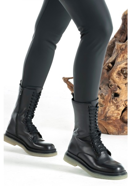 Deri Bağcıklı Fermuarlı Rahat Kadın Bot Ayakkabı fiyatları