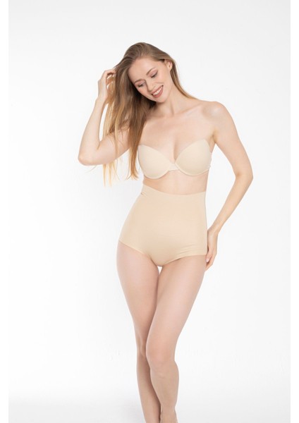 Underwomen Kadın Ten Rengi Iz Yapmayan Lazer Kesim Toparlayıcı Yüksek Bel Slip Korse Ten fiyatları