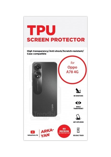 Oppo A78 4g Arka ve Yan Koruyucu Tpu Film fiyatları