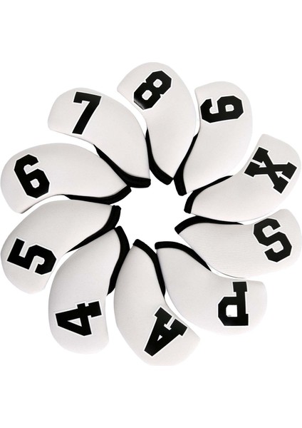 10 Adet Golf Demir Kapakları Golf Takozları Headcovers Koruma Görevlisi Ekipmanları (Yurt Dışından)