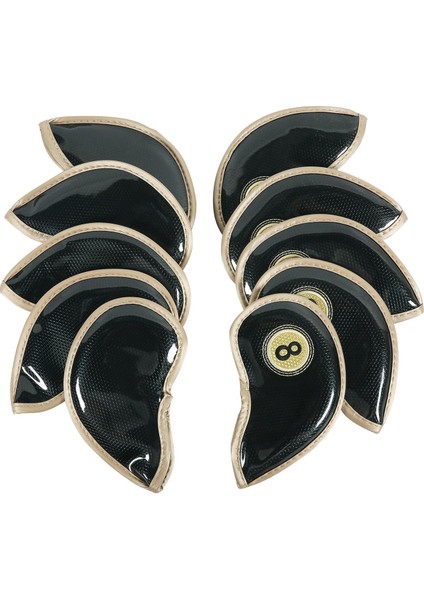 10X Pu Golf Demir Başörtüsü Su Geçirmez Golf Kulübü Başkanı Golf Aksesuarları Siyah Kapakları (Yurt Dışından) indirimleri