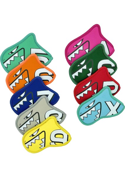 9 Adet Golf Demir Kapak Seti Açık Spor Giyim Dayanıklı Golf Kulübü Headcovers Renkli (Yurt Dışından) indirimleri