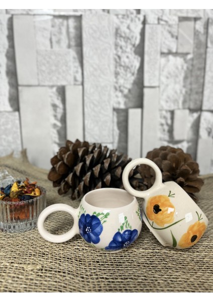 .el Yapımı Seramik Kahve Fincanı Seti Mini Kupa 175 ml 2'li Set fiyatları