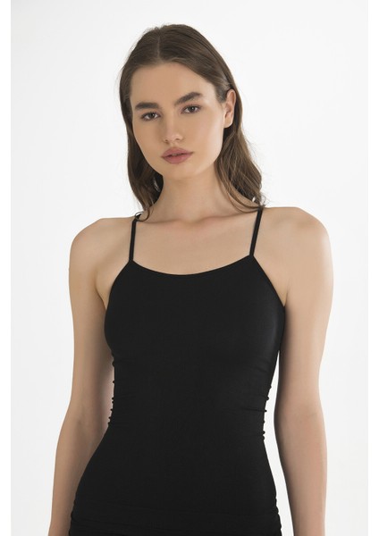 6 Adet, Seamless (Dilişsiz), Likralı, Ince Askılı Kadın Atlet