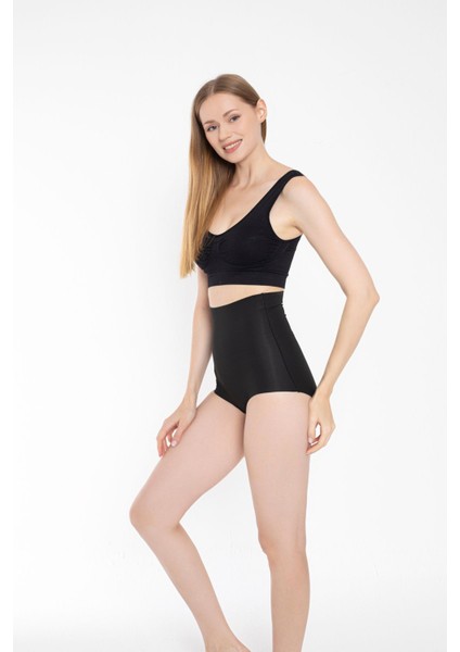 Underbust Alt Karın ve Göbek Toparlayıcı Iz Bırakmayan Lazer Kesim Sıkılaştırıcı Kadın Yüksek Bel Slip Siyah Renk Korse indirimleri