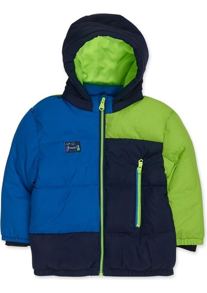 Renkli Erkek Mont - Yeşil