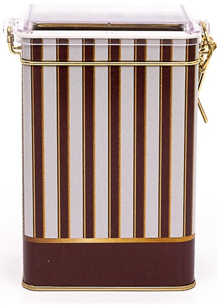 ER043-1F Circus Cream Desenli Dikdörtgen Metal Saklama Kabı 8X10 cm