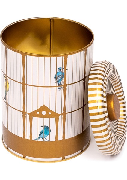 ER188-T7 Bird Cage Desenli Yuvarlak Metal Saklama Kabı 14 cm fiyatları