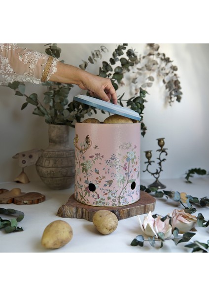 ER181-1G Botanica Pink Desenli Patates & Soğanlık fırsatları
