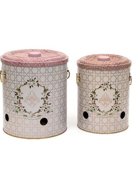 ERB23U7 Patates-Soğan Saklama Kabı 2 Li Set, Rosy