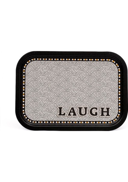EE164-9B Mosaic Laugh Desenli Dikdörtgen Tepsi 29X40 cm