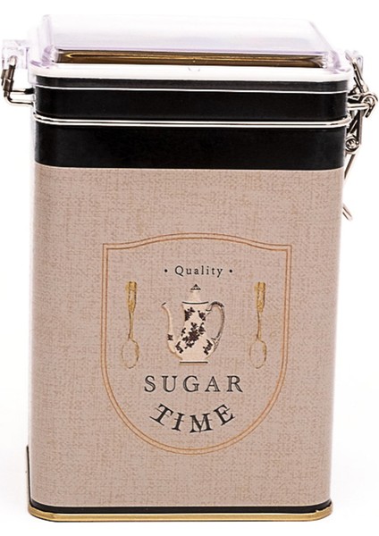Er043-6f Azura Sugar Desenli Dikdörtgen Metal Saklama Kabı 8x10 Cm