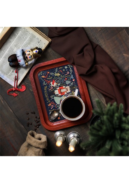 EE161-V1 Tales Nutcracker Desenli Dikdörtgen Tepsi 23X31 cm