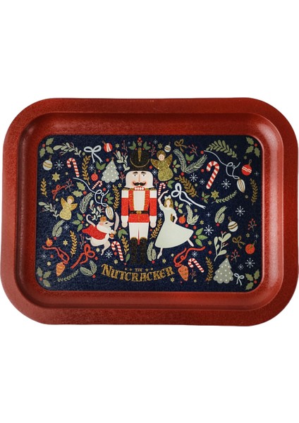 EE161-V1 Tales Nutcracker Desenli Dikdörtgen Tepsi 23X31 cm