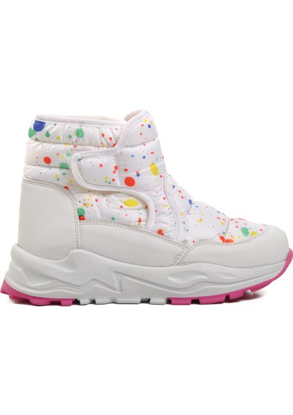 FY222-F Beyaz Içi Polarlı Çocuk Kar Botu