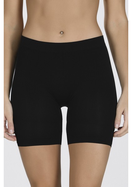 3 Adet, Toparlayıcı, Hijyenik & Hidrofil Lifli, Dikişsiz, Iz Yapmayan, Yumuşak Bel Uzun Şort Külot