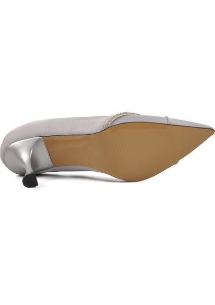 312039 Gümüş Saten Kadın Stiletto indirimleri