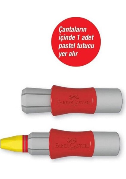 Pastel Boya 24 Renk Karton Çantalı 1 Adet Tutuculu Altıgen 24LÜ Pastel Boya modelleri