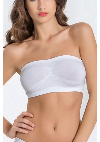 2 Adet, Desteksiz, Likralı, Kapsız, Balensiz, Straplez (Askısız) Kadın Büstiyer Sütyen