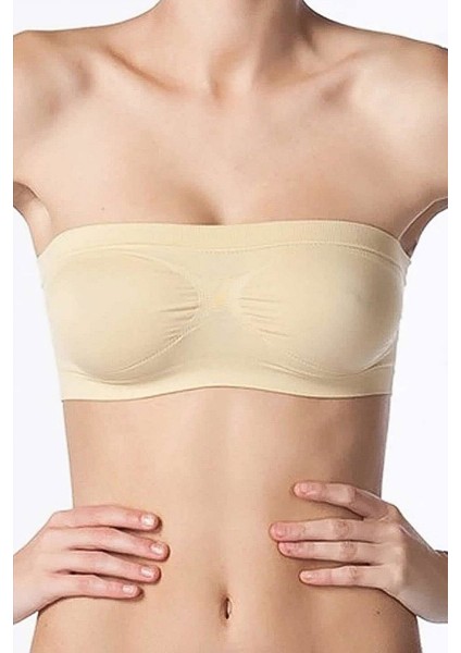 5 Adet, Desteksiz, Likralı, Kapsız, Balensiz, Straplez (Askısız) Kadın Büstiyer Sütyen