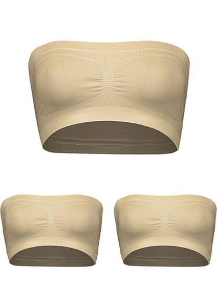 5 Adet, Desteksiz, Likralı, Kapsız, Balensiz, Straplez (Askısız) Kadın Büstiyer Sütyen indirimleri