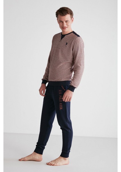 18720 Erkek Bordo Yuvarlak Yaka Uzun Kollu Pijama Takımı fiyatları