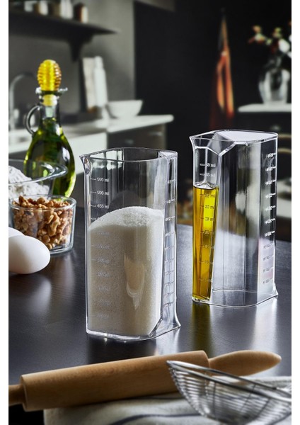 Çift Taraflı Ölçü Kabı 50-550 ml 5-50 ml
