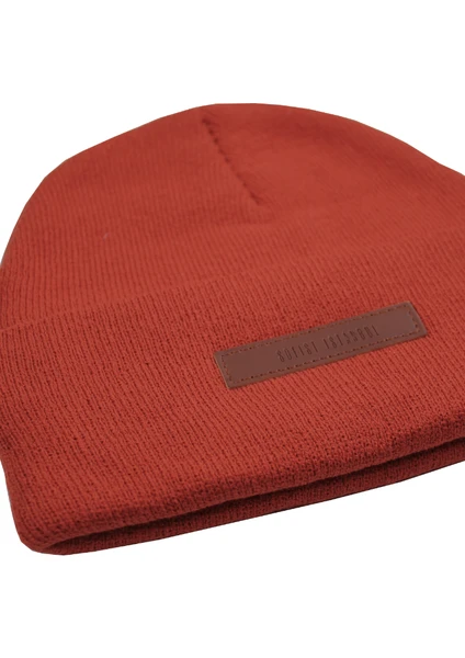 Sofist İstanbul Orange Unisex Beanie Katlamalı Turuncu Ribana Örgü Bere