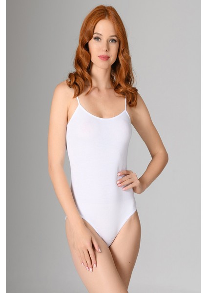 4 Adet, Ince Askılı, Alttan Çıtçıtlı, Klasik Kesim, Kadın Body