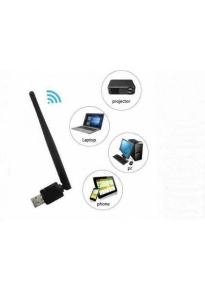 Net Yüksek Bağlantı Kaliteli 3dbi Antenli USB Wifi Alıcı fırsatları