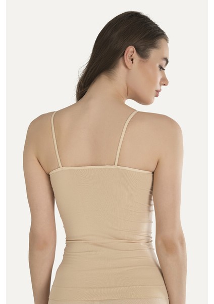 3 Adet, Seamless (Dilişsiz), Likralı, Ince Askılı Kadın Atlet fiyatları