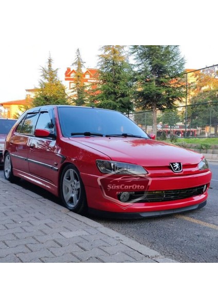 ŞüsCarOto Aksesuar Peugeot 306 1993-2002 Uyumlu Üniversal Astra H Lip Esnek Ön Lip 2 Parça Tampon Altı Dil Karlık Ön Ek