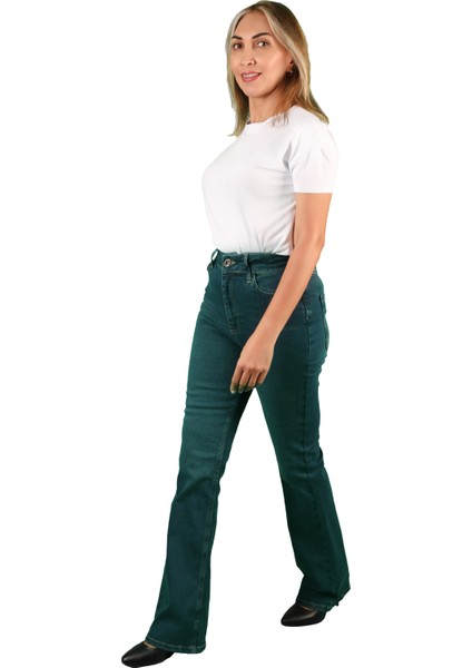 Kadın Geniş Paça Kot Pantolon modelleri
