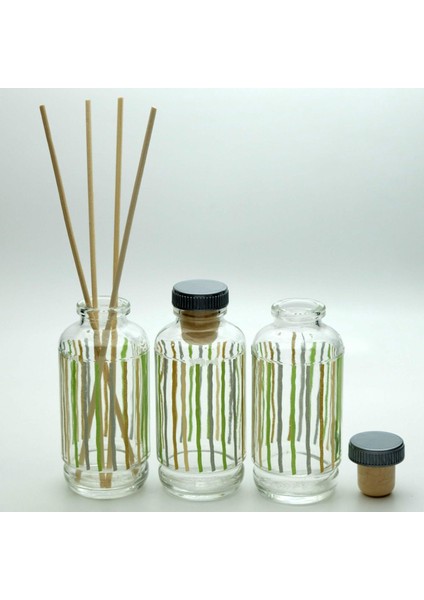 Boş Oda Kokusu 100 ml (5 Adet) Çizgili Bambu Boş
