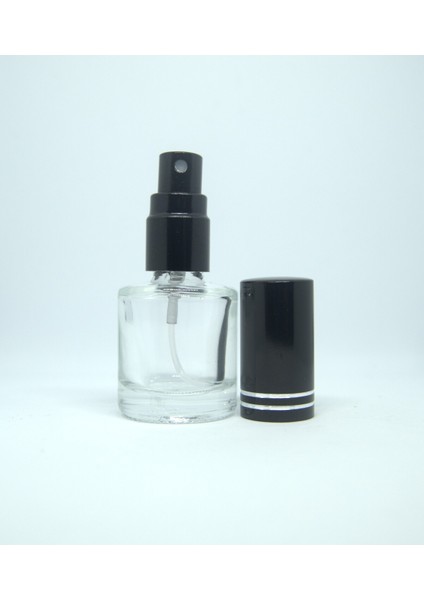 Boş Parfüm Şişesi 7 ml (5 Adet) Siyah Metal Sprey ve Kapak Boş