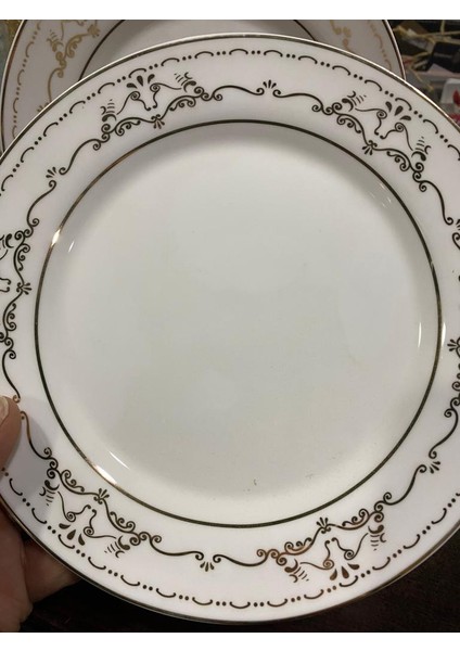 Orjinal Yaldızlı 6 Lı Pasta Tabağı