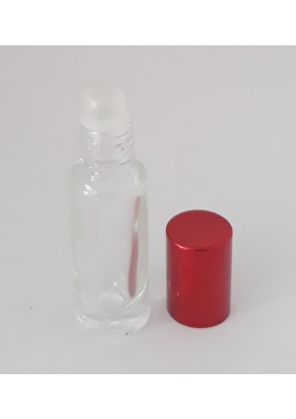 Boş Parfüm Şişesi 4-5 ml (10 Adet) Roll-On Kırmızı Kapaklı Boş Şişe