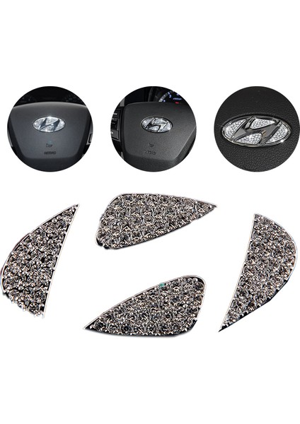 Hyundai Taşlı Direksiyon Logosu Kristal Hyundai Stone Steering Wheel Logo Crystal Arma Iç Logo