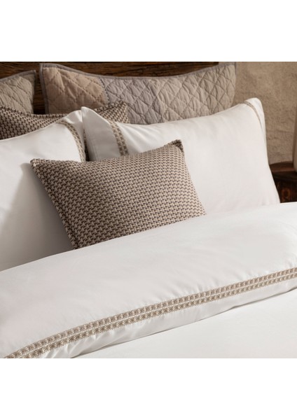 Afra Nevresim Seti Ekstra King Size 260X220 cm Ekru modelleri