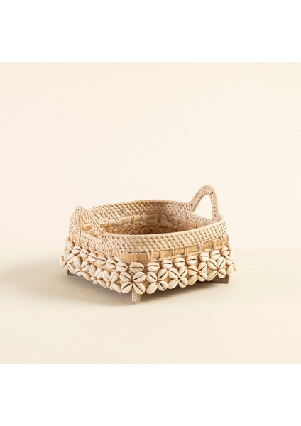 Selly Shell Tepsi S Beyaz