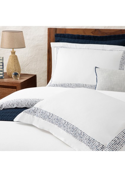 Shine Nevresim Seti Ekstra King Size 260X220 cm Beyaz/marin Mavi modelleri