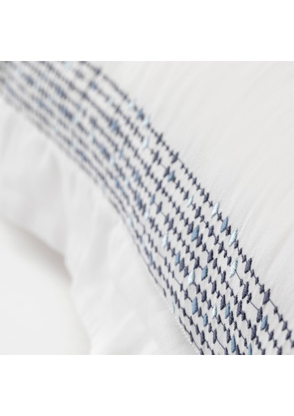 Shine Nevresim Seti Ekstra King Size 260X220 cm Beyaz/marin Mavi indirimleri