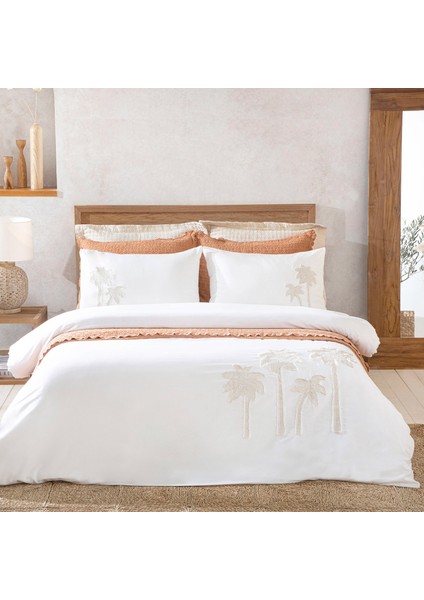 Palmin Nevresim Seti King Size 230X220 cm Ekru