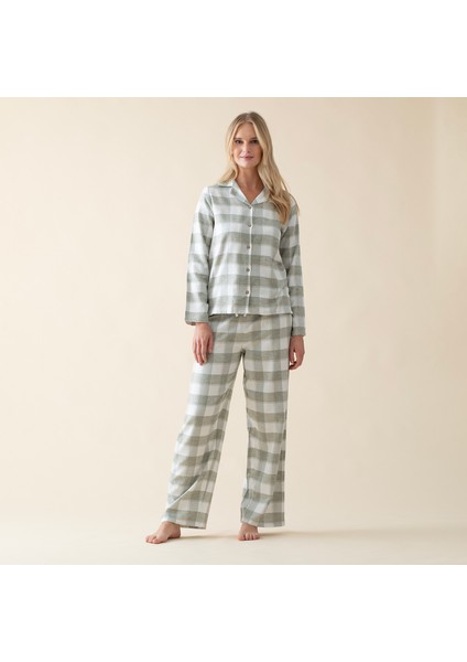 Monteverde Kadın Pijama Takımı Ekru/yeşil