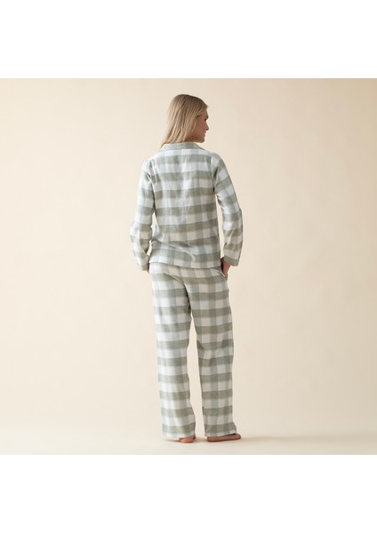 Monteverde Kadın Pijama Takımı Ekru/yeşil
