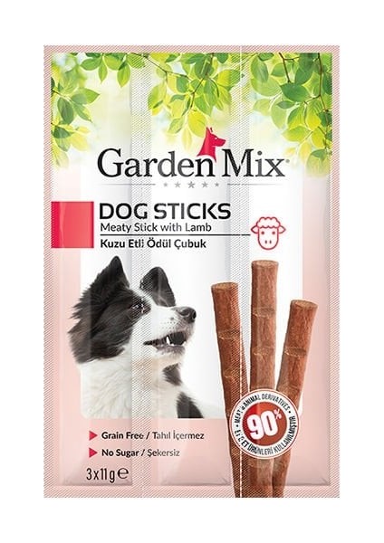 Kuzu Etli Stick Köpek Ödül Maması 3 Adet 11 gr