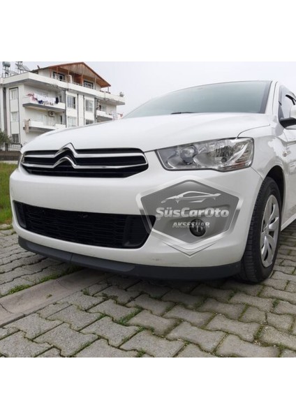 Citroen C Elysee 2012-2023 Uyumlu Üniversal Astra H Lip Esnek Ön Lip 2 Parça Tampon Altı Dil Karlık Ön Ek