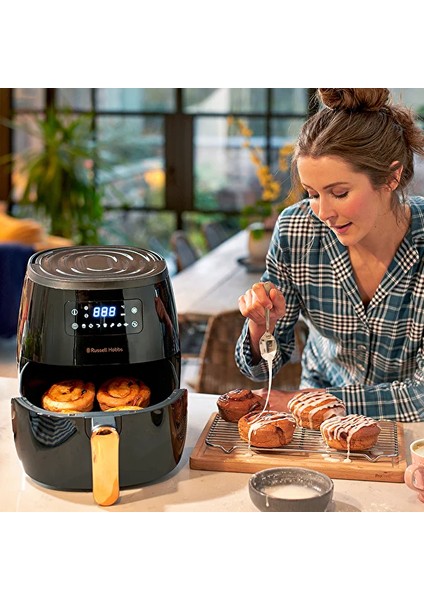 5 Lt 1650W Dijital Ekranlı Sesli Uyarısı Sistemli Zamanlayıcılı Aşırı Isınma Korumalı Otomatik Kapanma Fonksiyonlu Yağsız Airfryer Fritöz