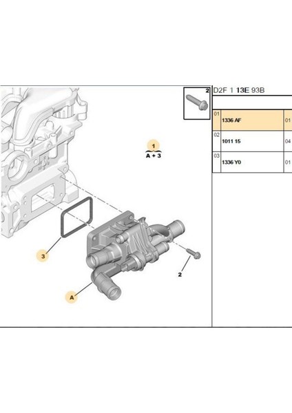 Termostat Yuvası Fiesta B.max C.max P.207-P.308 C3 (T10003-1336AF)