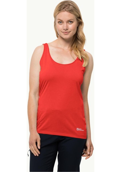 Jack Wolfskin Pack & Go Tank Kadın Atlet 1807283-2184 Tango Orange